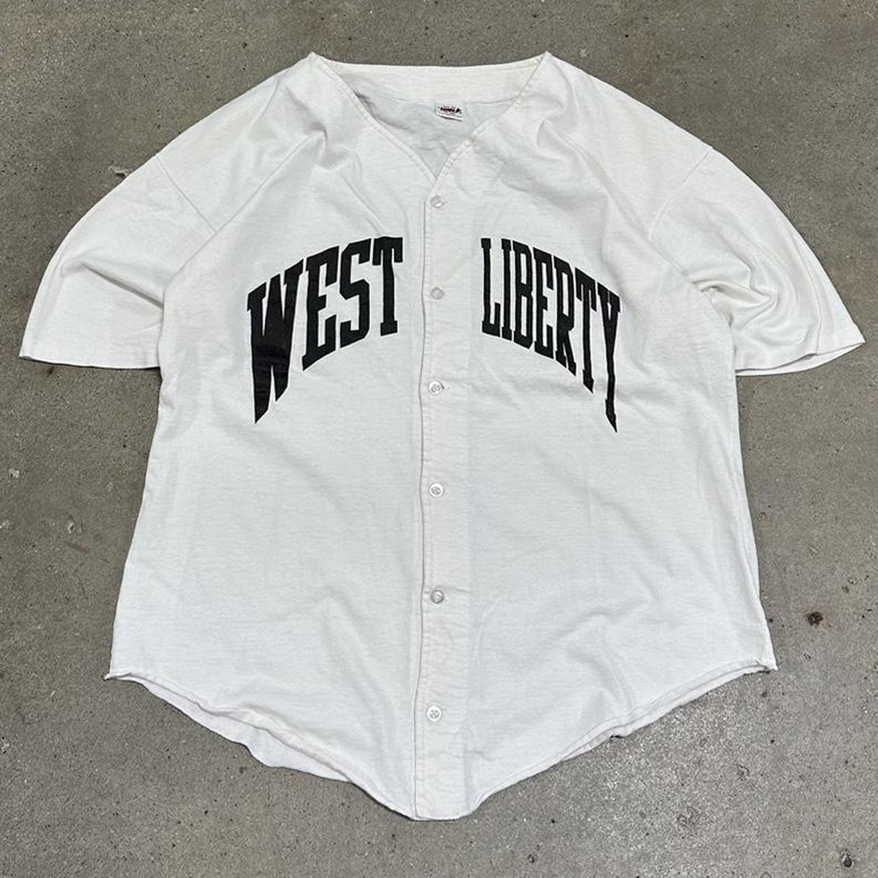 Vintage West Liberty Baseball Jersey Size XL... - Depop