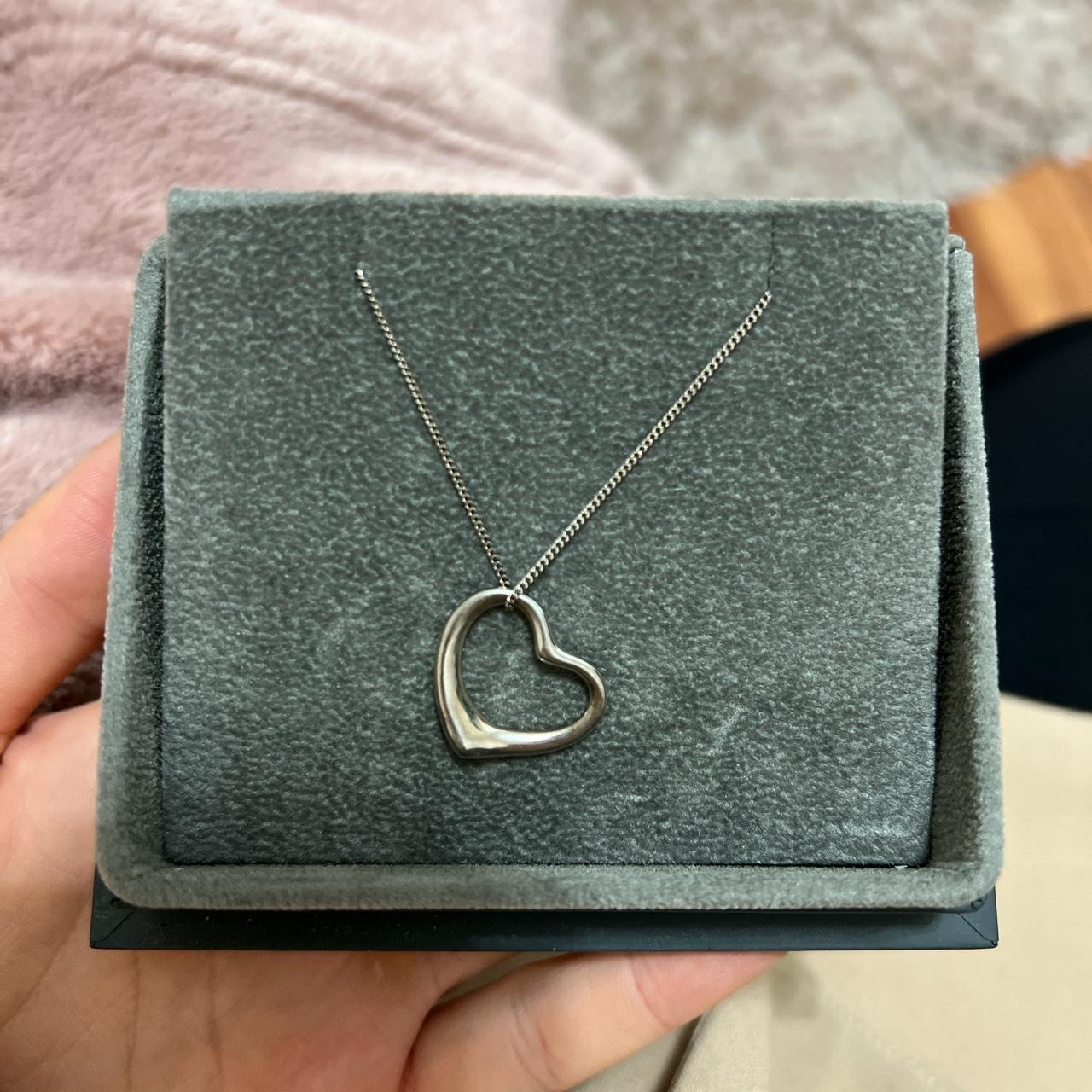 Open heart necklace Sterling silver Similar to... - Depop