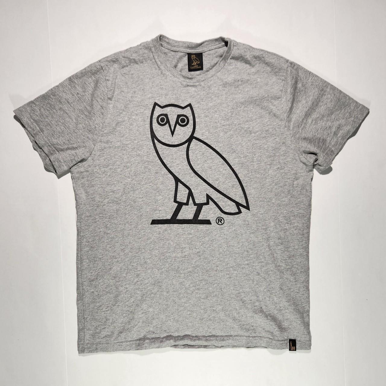 October's Very Own OVO Drake Owl Shirt Grey Size... - Depop