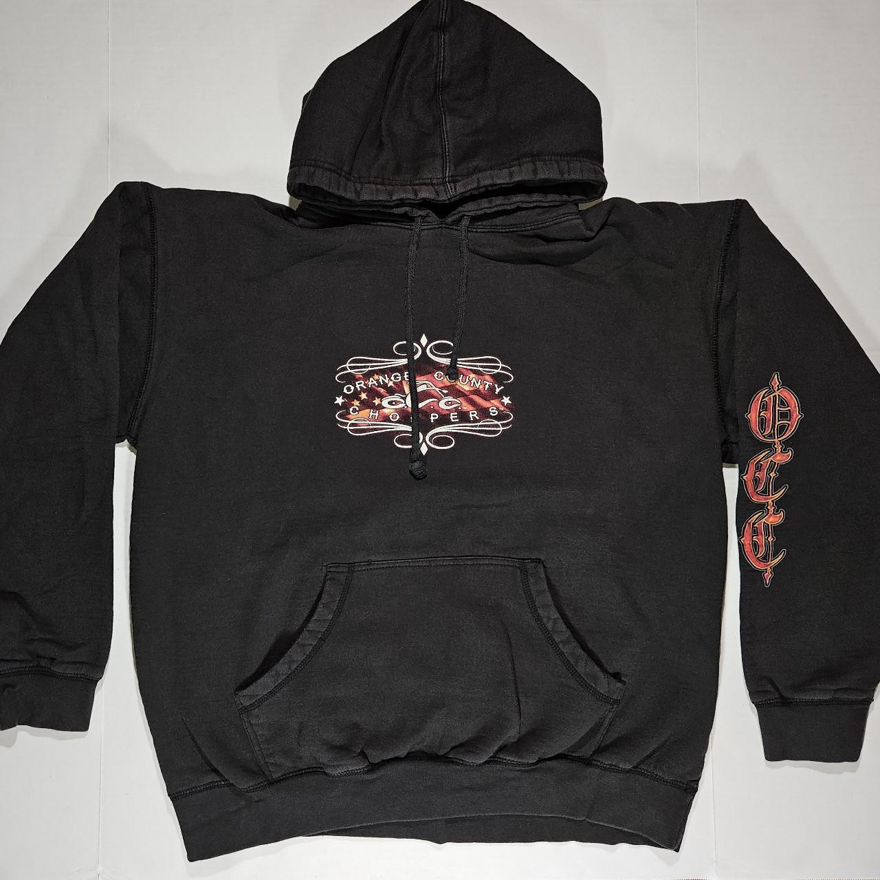 Vintage Y2K Orange County Choppers Hoodie Black Size