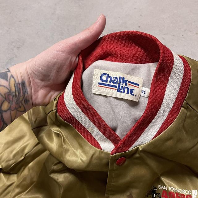 Vintage 80s Satin 49ers Swingster super nice - Depop