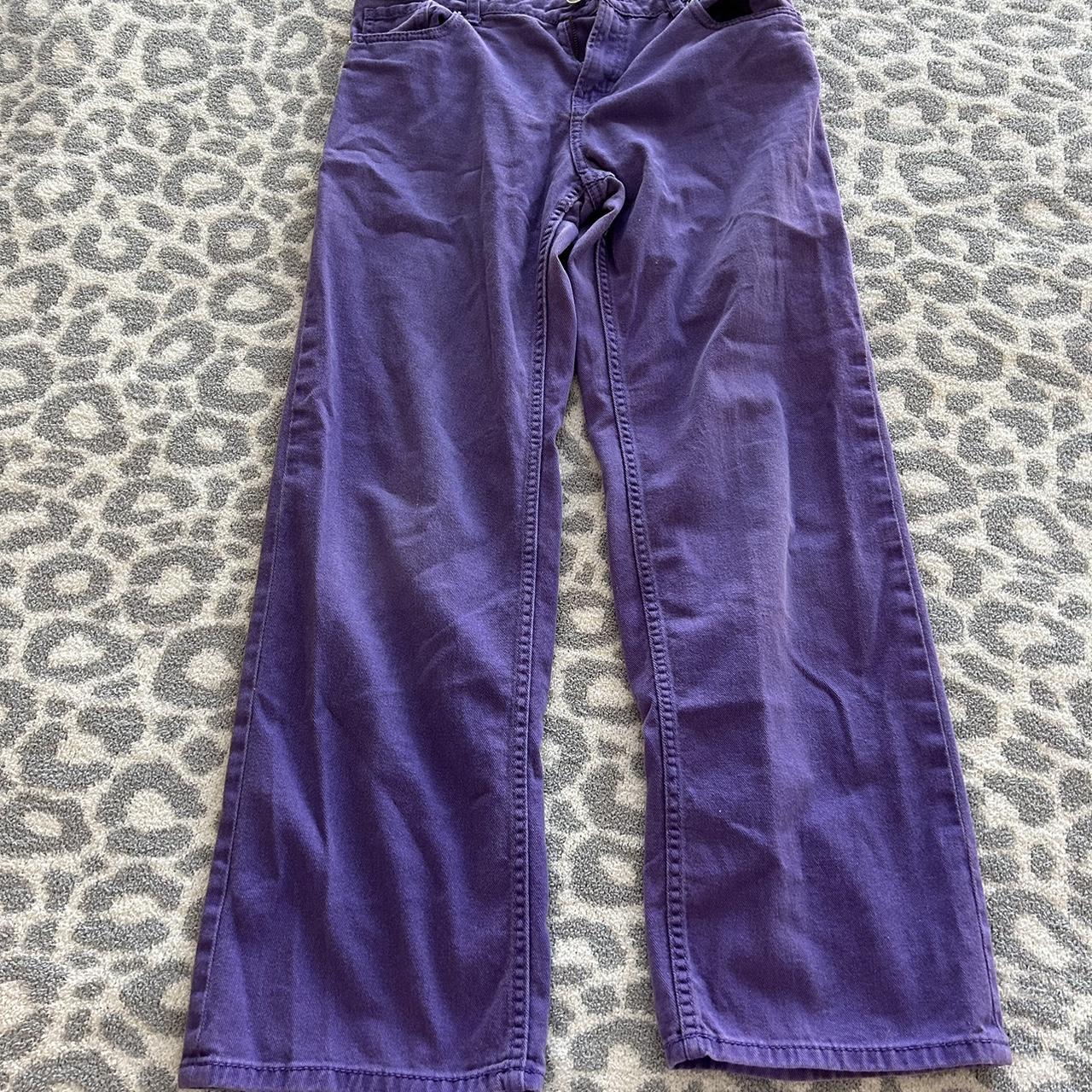 Purple h&m denim Wide leg eccentric denim perfect... Depop