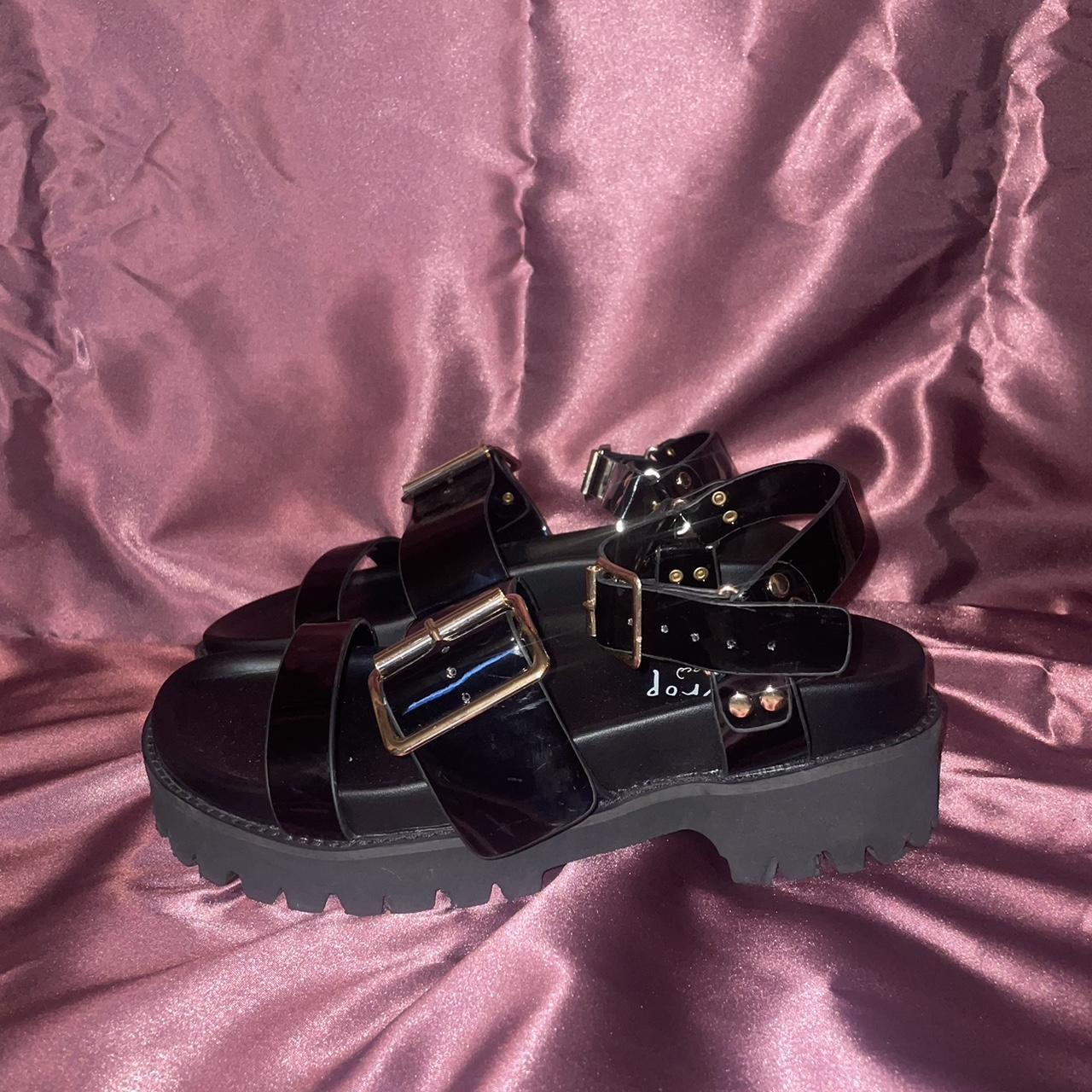 power sandals black