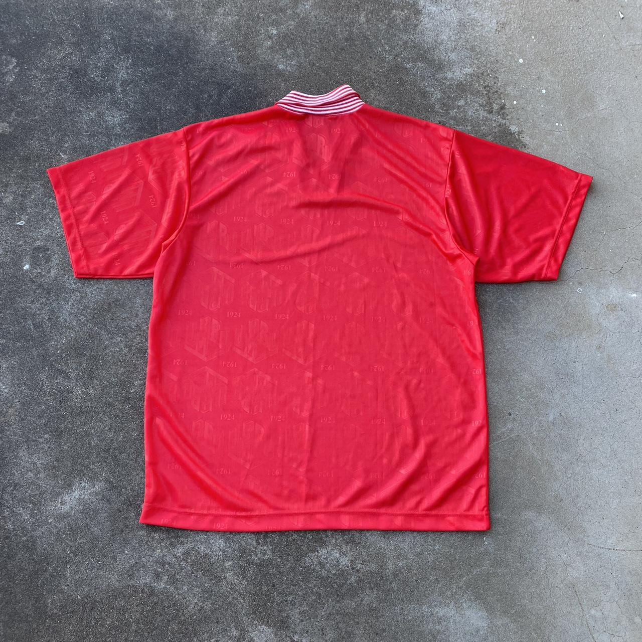 Umbro Men's Red and White T-shirt | Depop