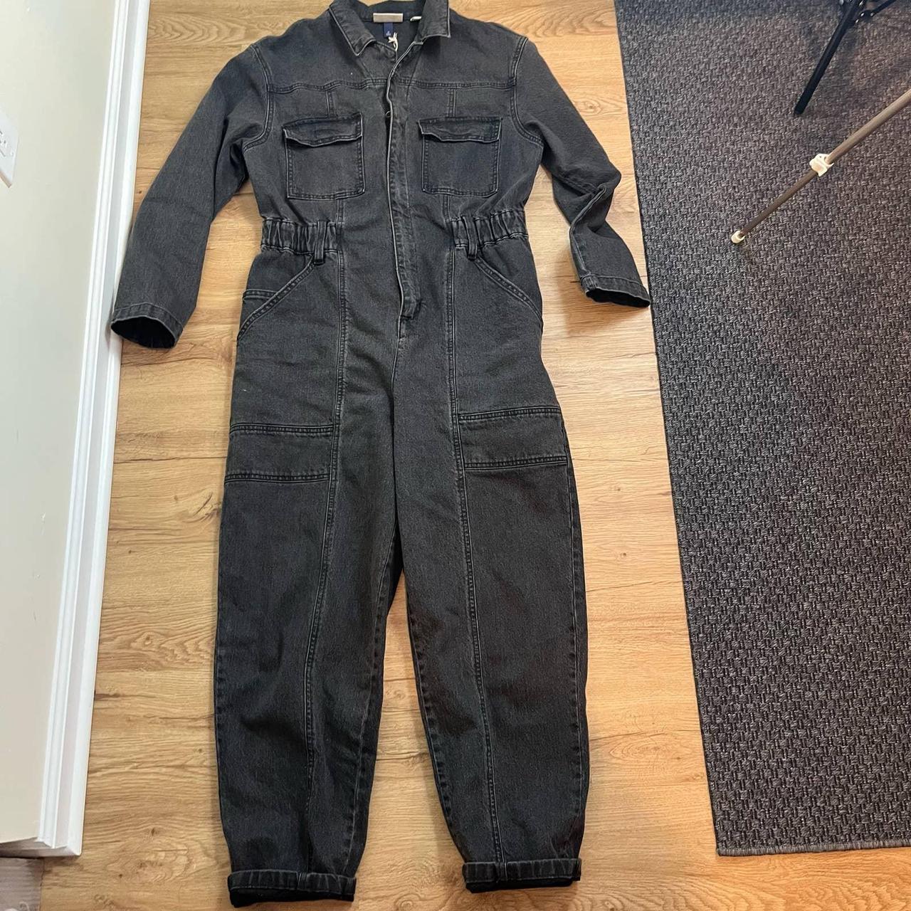 Universal Thread Long Sleeve Denim Jumpsuit Size - Depop