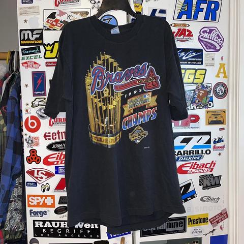 RARE 1995 Atlanta Braves World Series Championship Ring Salem Sportswear T- Shirt (S)