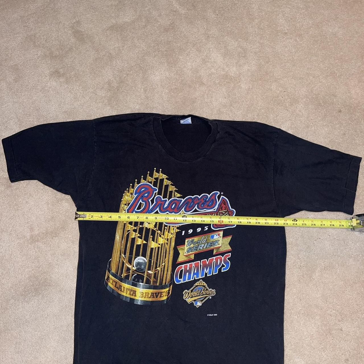 1995 Atlanta Braves World Series Championship T-Shirt (XL) - Sold - Other  Braves items available at Orphintage.com #vintage #orphintage…