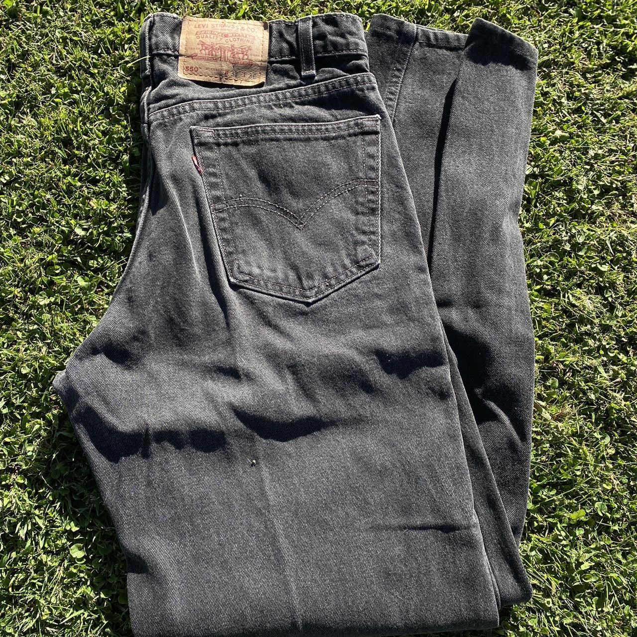 Vintage Levi’s 550 black denim jeans ! Made in USA... - Depop