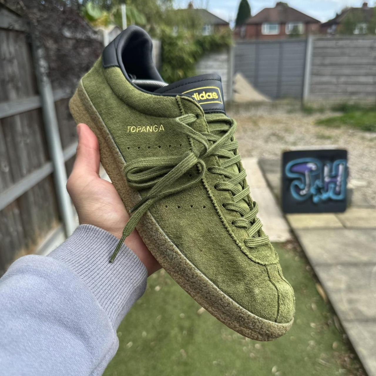 Adidas Topanga Suede Khaki UK 12 Great used. Depop