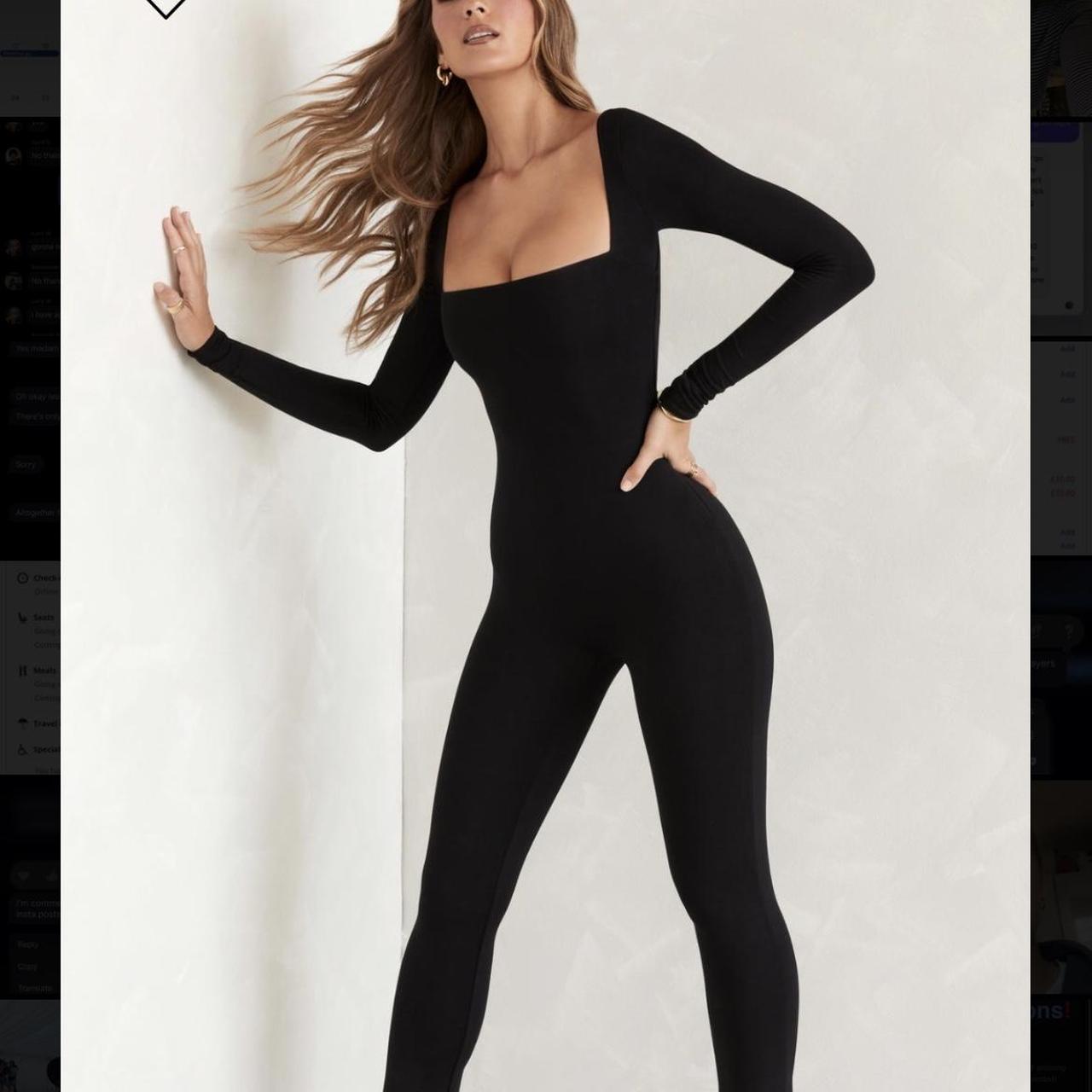 Oh polly black long sleeve jumpsuit only worn once... Depop