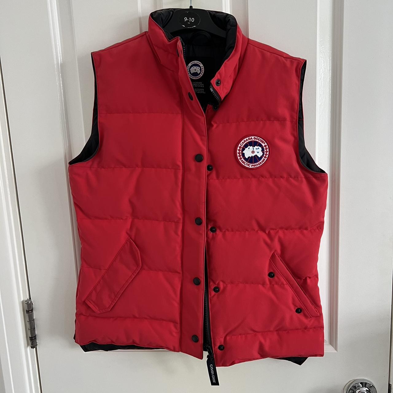 Red Canada Goose body warmer. Size Medium. Few marks... - Depop