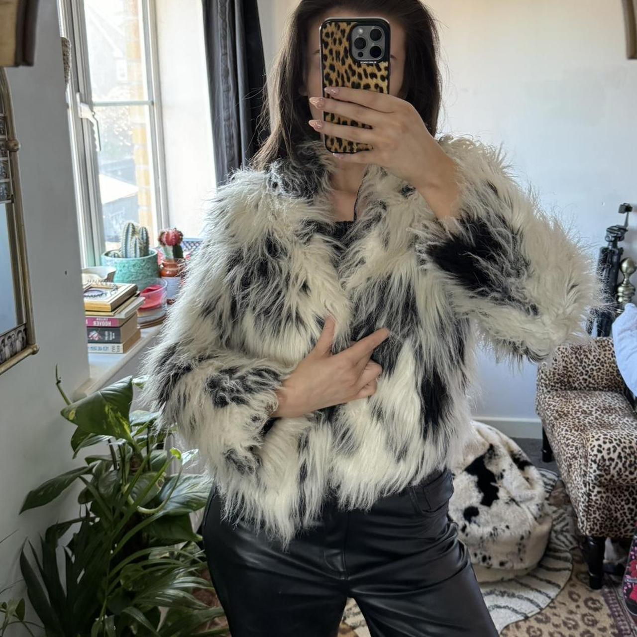 Dalmatian fur outlet coat