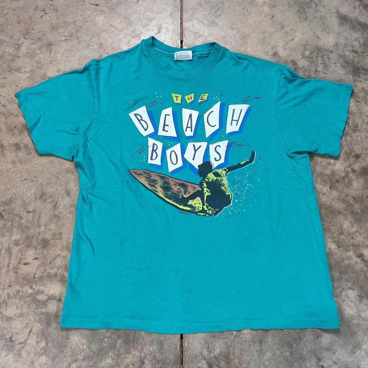 Vintage 1988 80s The Beach Boys Surf Band Tee Tour T... - Depop