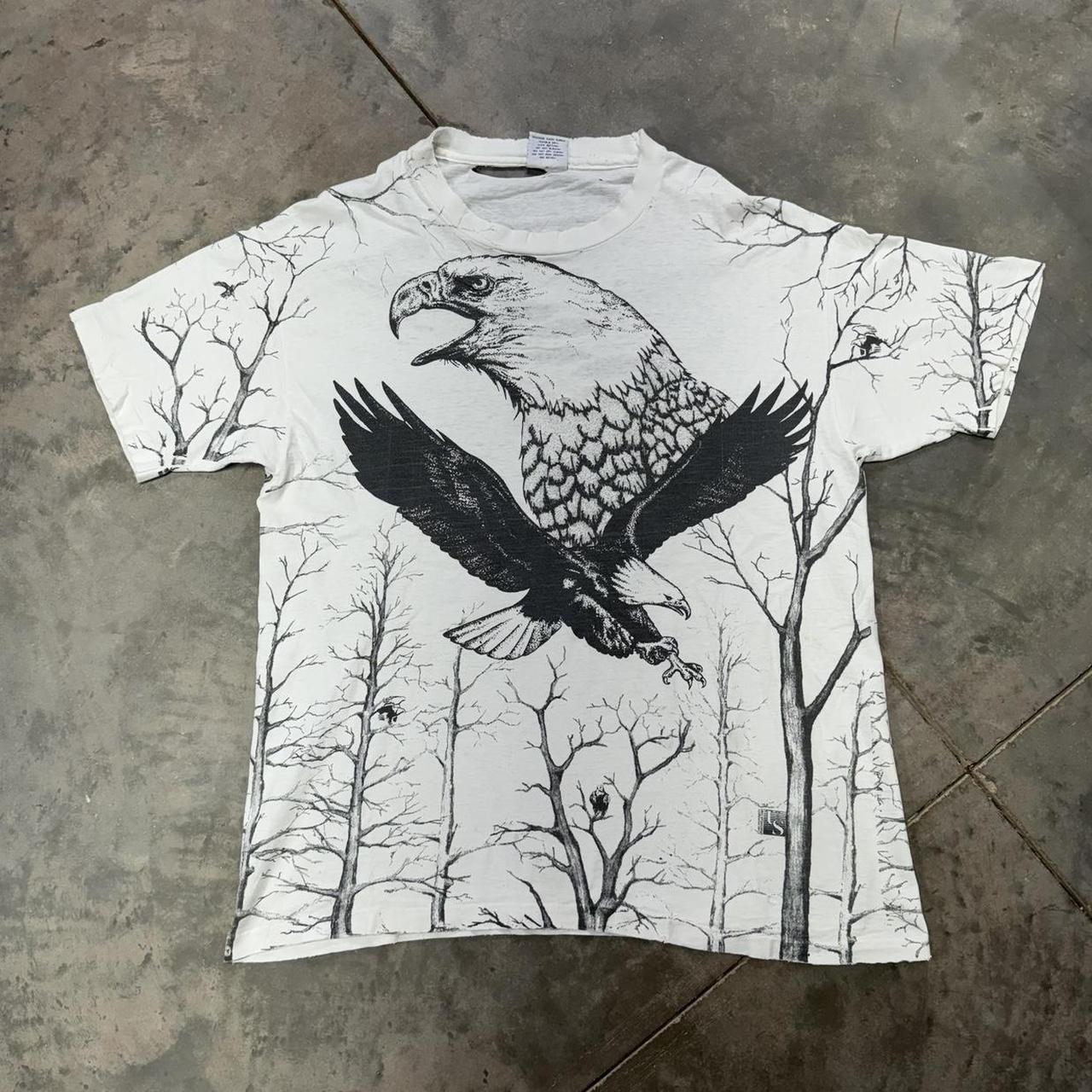 Vintage 90s All over Print 2024 Eagle Tee