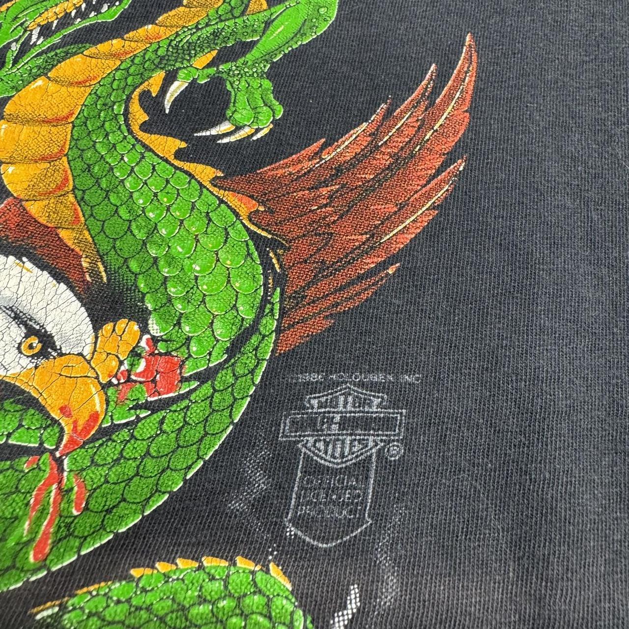 RASHOMONG(ラショウモン)★Harley Davidson Eagle Pigment T Vintage 1986 Harley Davidson Paper Thin T-shirt, Screaming