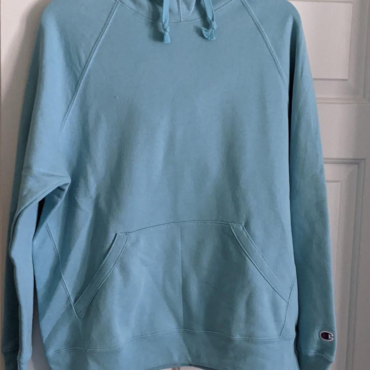 Champion Women's Blue Hoodie | Depop