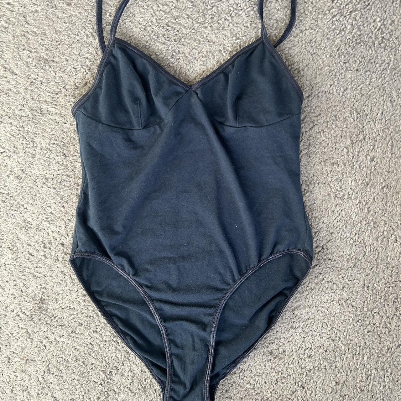 Los Angeles Apparel Tank Bodysuit in Creme Size - Depop