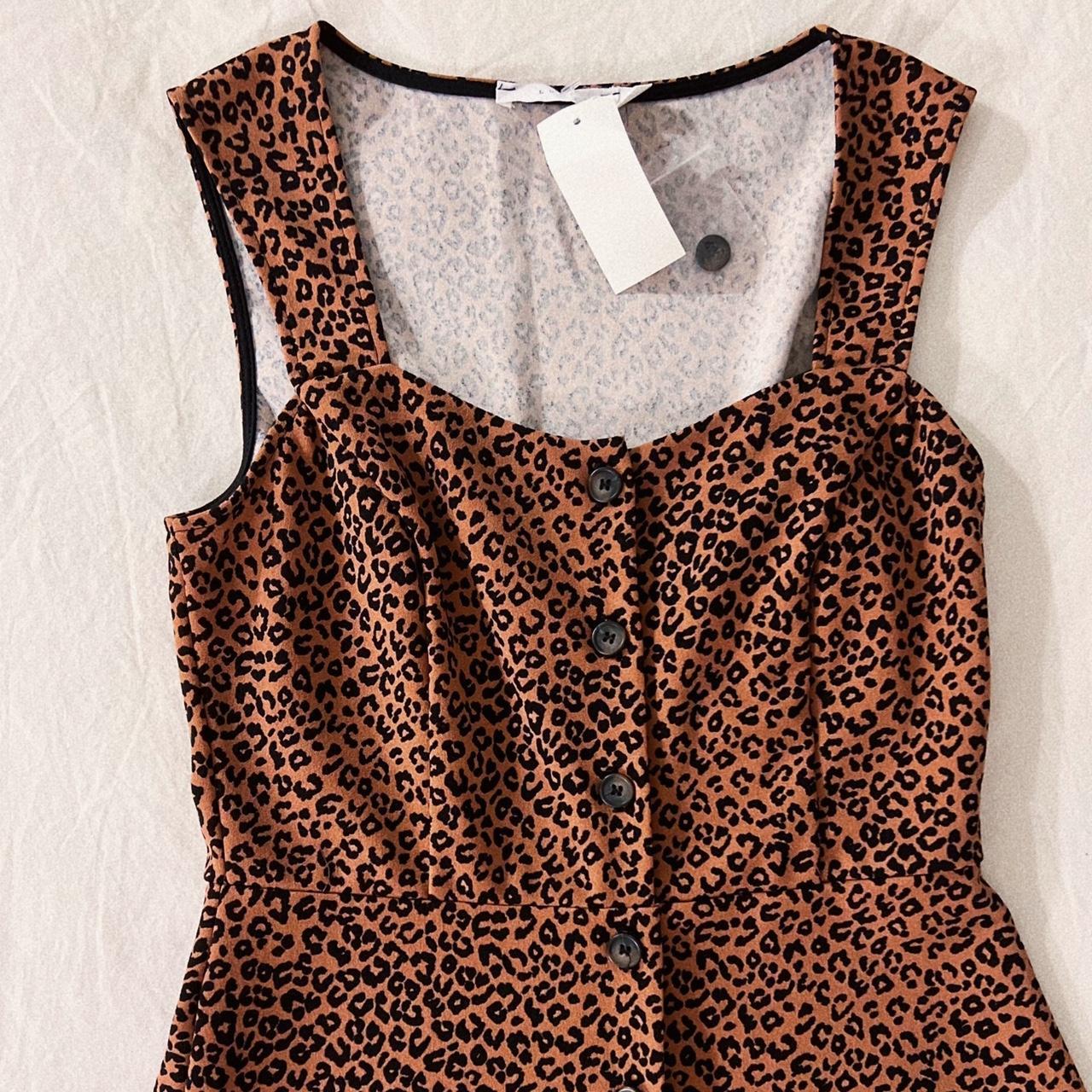 Animal Print Babydoll Mini Dress ⇨ in perfect... - Depop