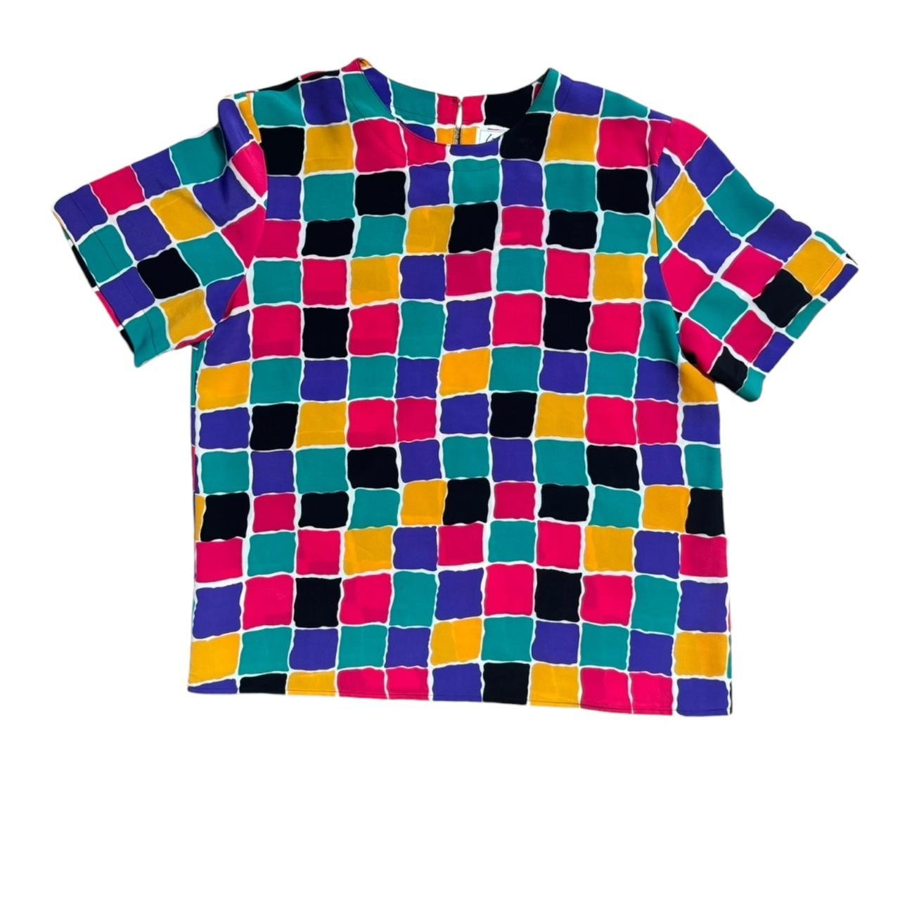 Kathy Che Colorblock Blouse is a bold and vibrant..., image size:1280x1280