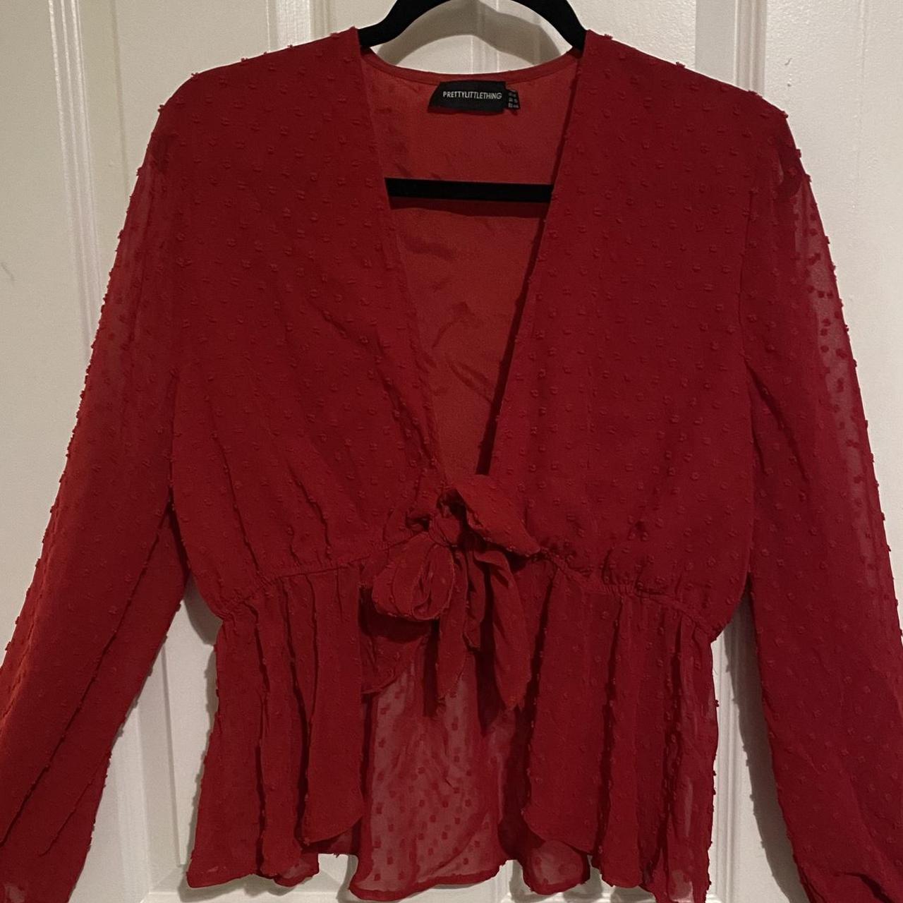 pretty little thing red blouse