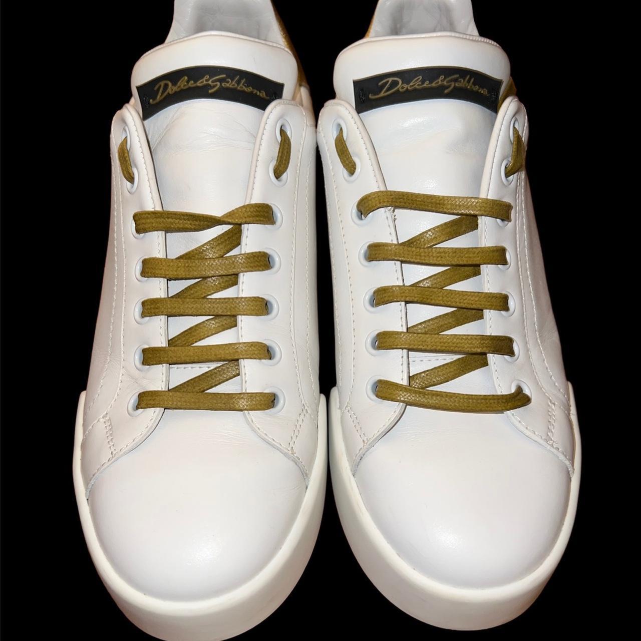 Dolce & Gabbana Women's White and Gold Trainers