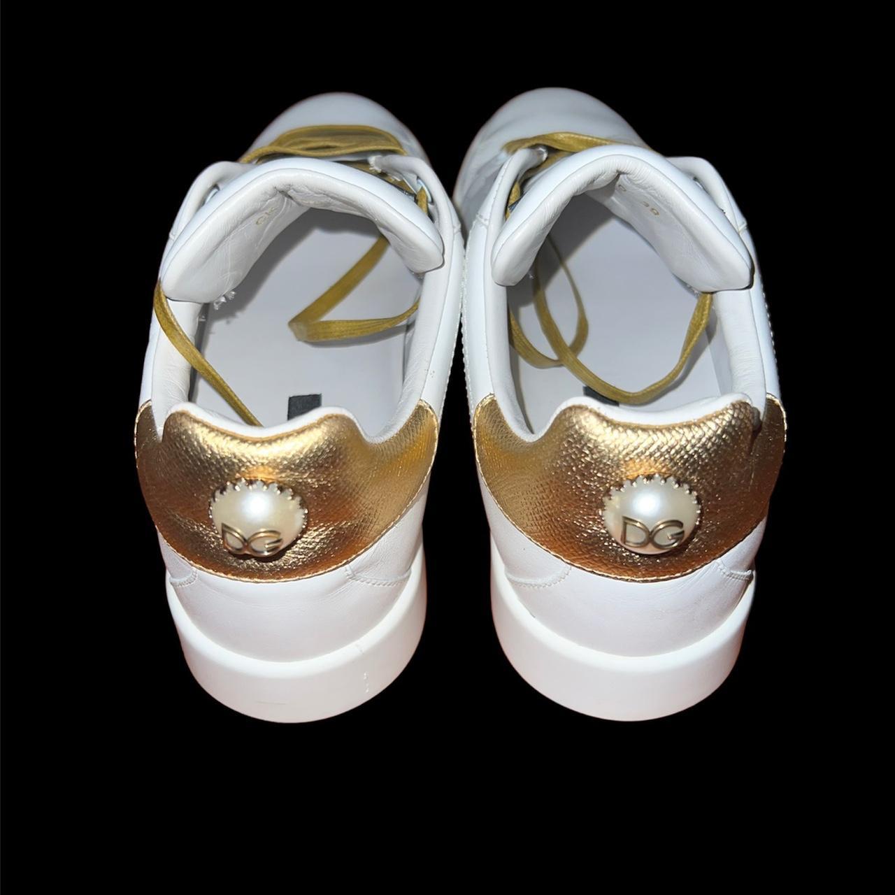 Dolce & Gabbana Women's White and Gold Trainers (2)