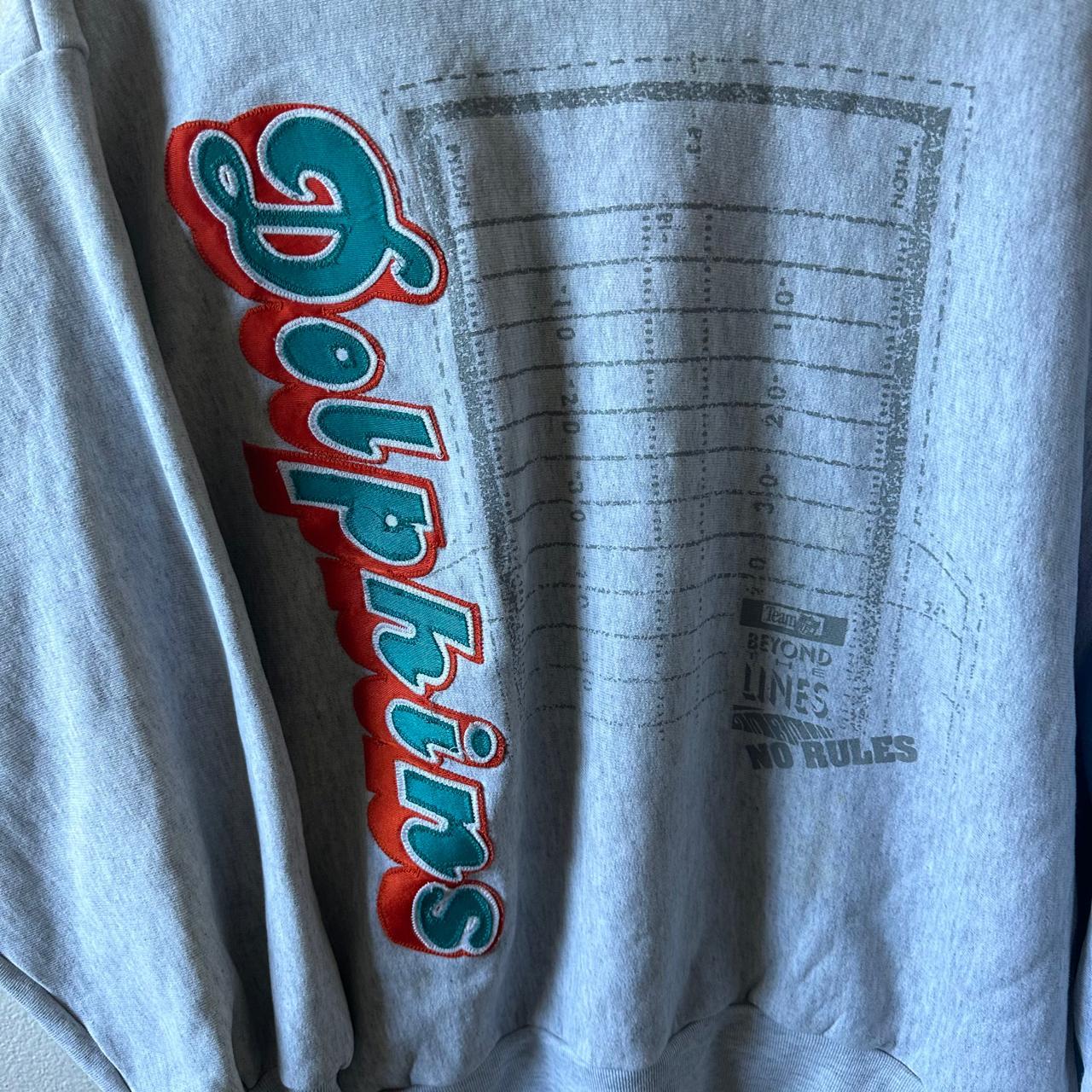 Vintage 1995 Miami Dolphins Sweatshirt Size - Depop