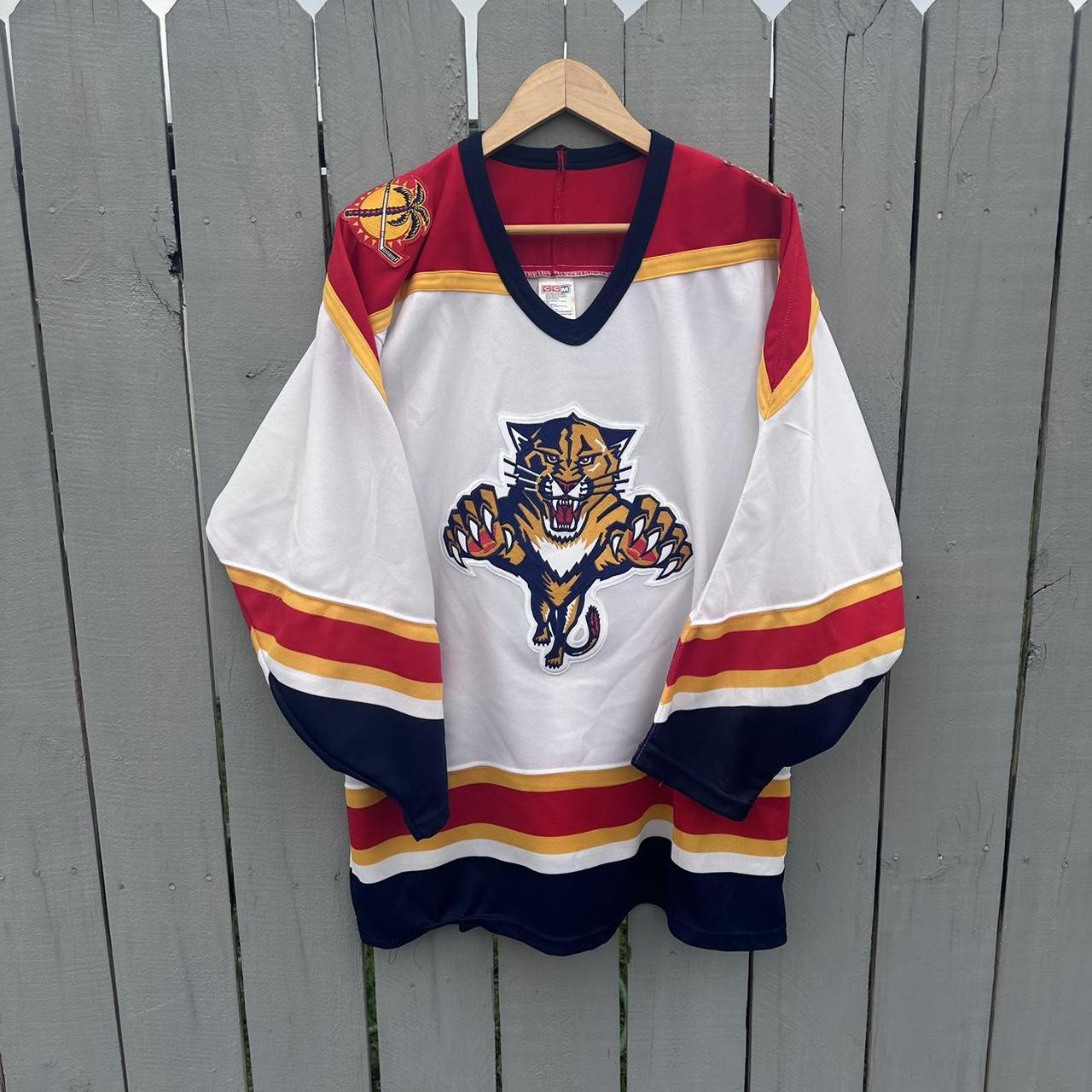 Vintage CCM Florida Panthers Hockey Jersey. 90s made - Depop