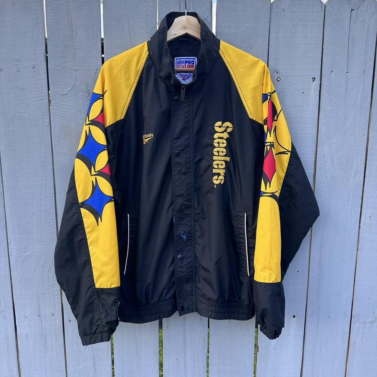 90s Vintage Pittsburgh Steelers Windbreaker - Depop