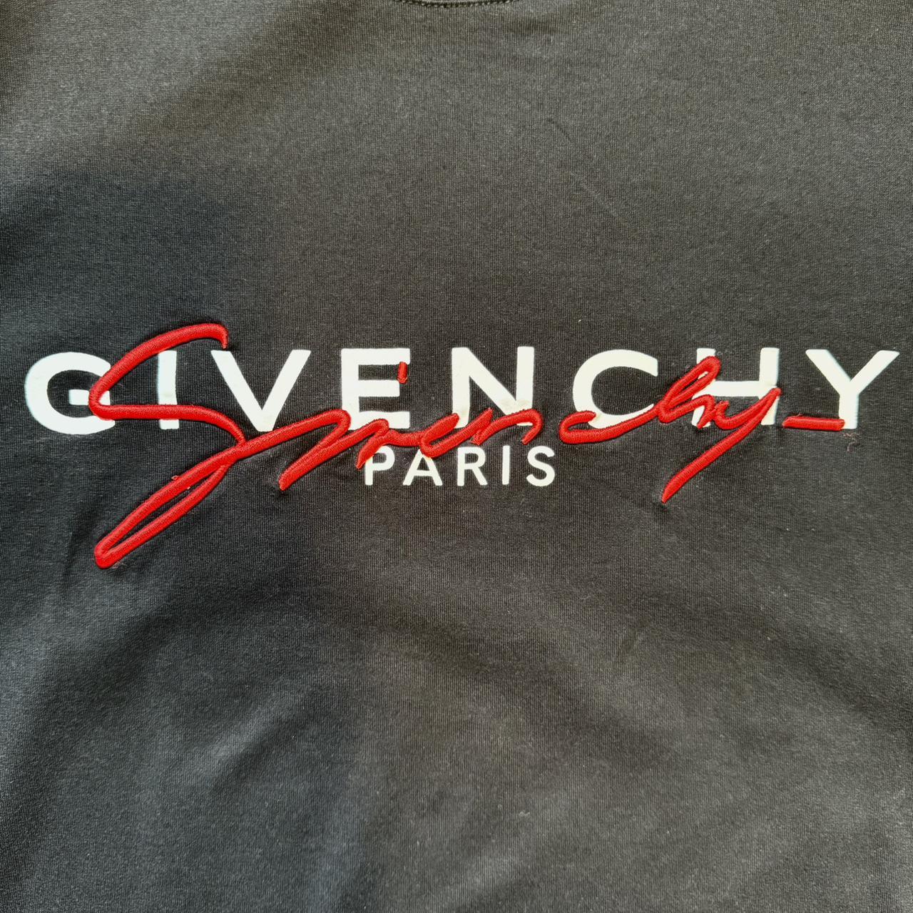 Givenchy Paris black t-shirt with embroidered... - Depop