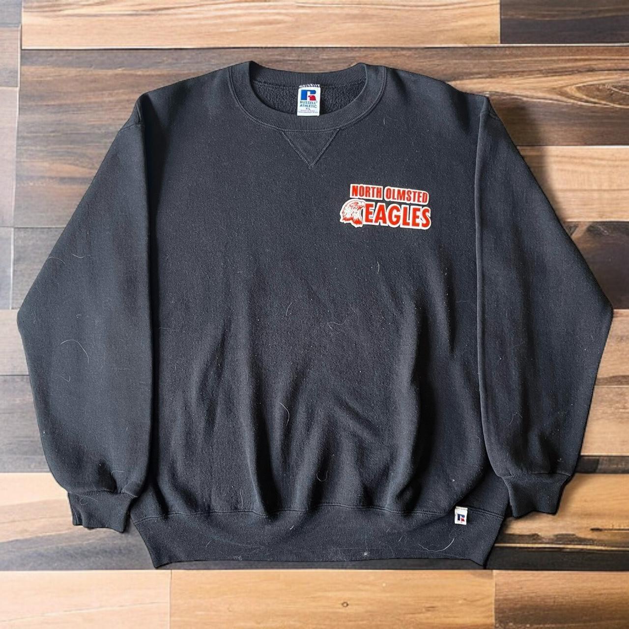 Vintage y2k Graphic Eagles Black Russel Crewneck -... - Depop