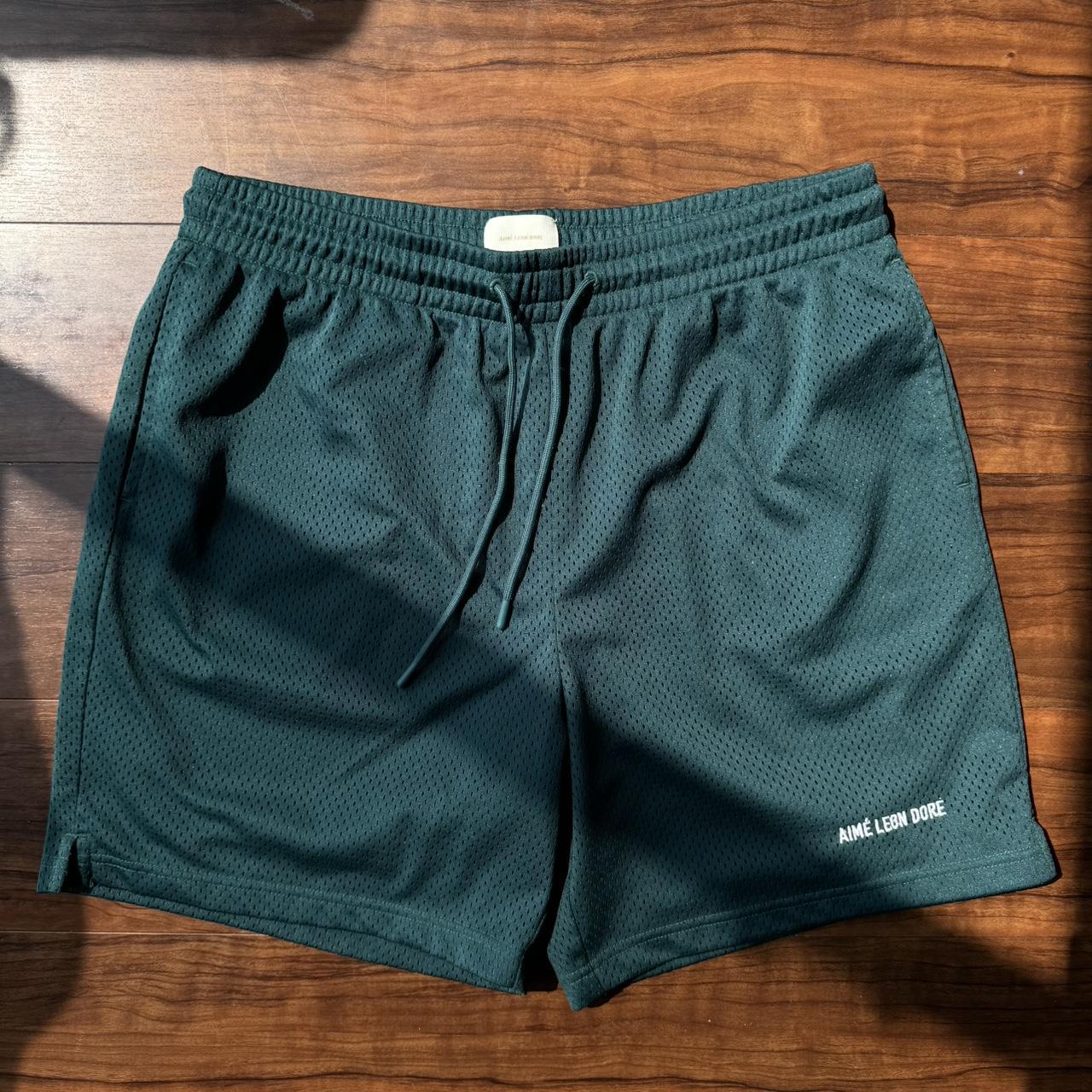 New Balance x Aime Leon Dore Basketball Shorts purchases Forest Green Mesh Mens Size XL