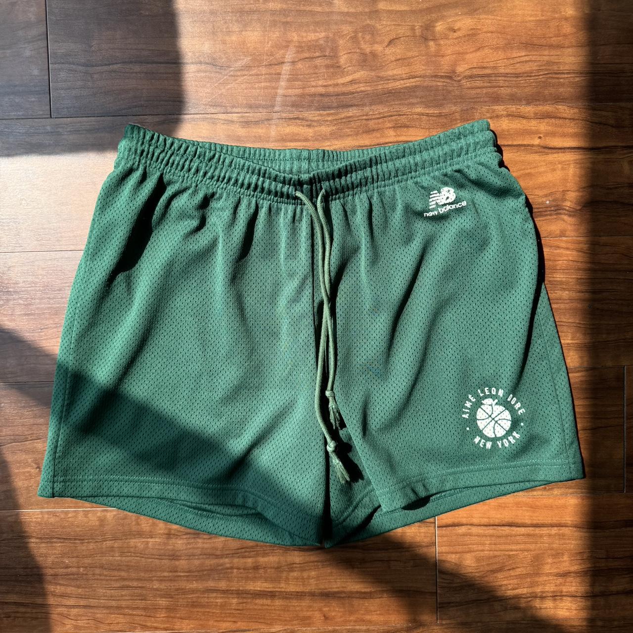 New Balance x Aime Leon Dore Basketball Shorts purchases Forest Green Mesh Mens Size XL