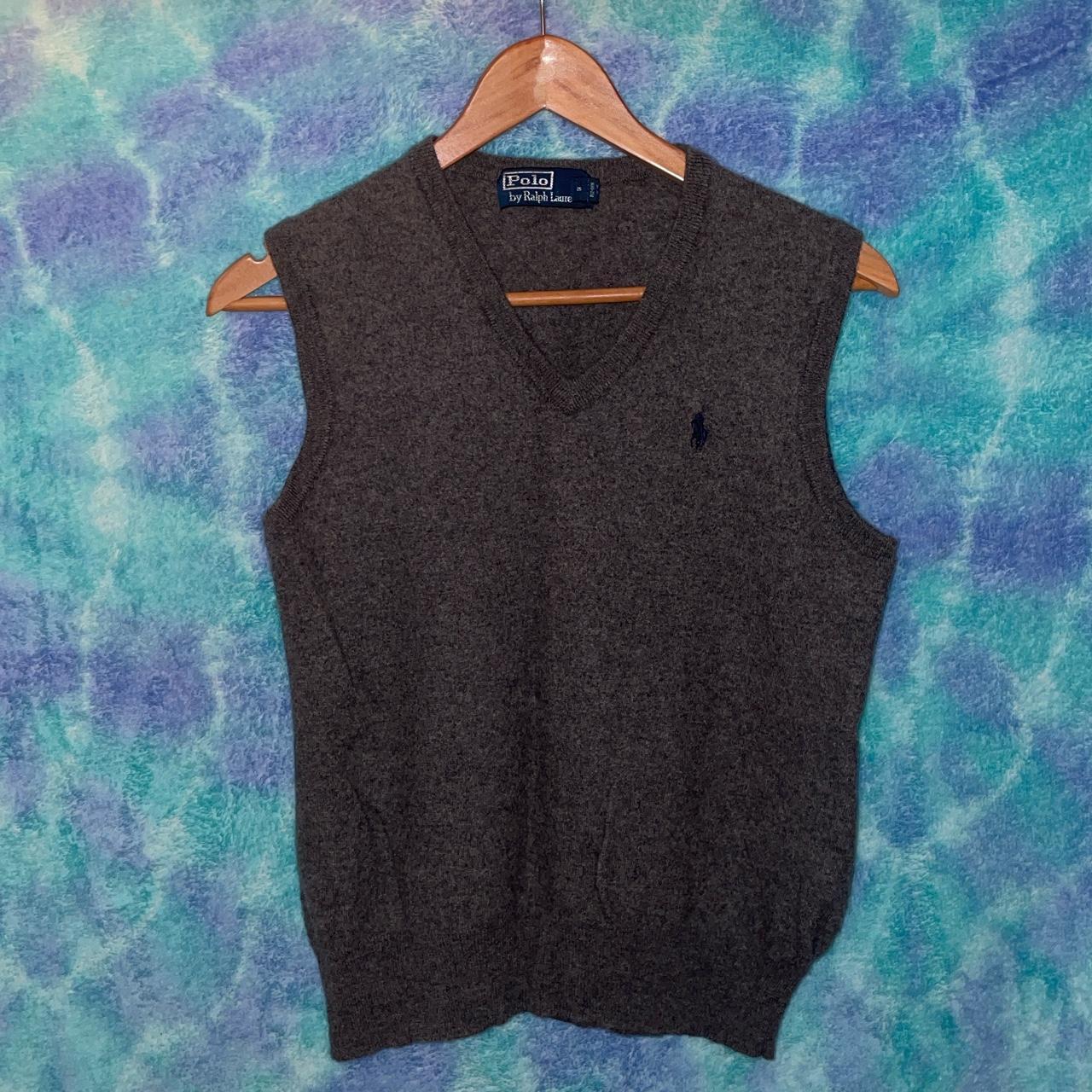 Ralph Lauren Dark Grey Sweater Vest Worn a bit In... Depop