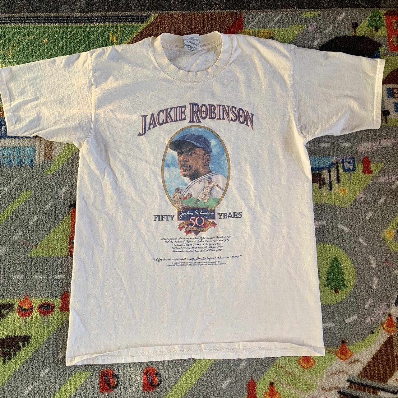 Vintage Jackie robinson fifty years 1997 dodgers mlb - Depop