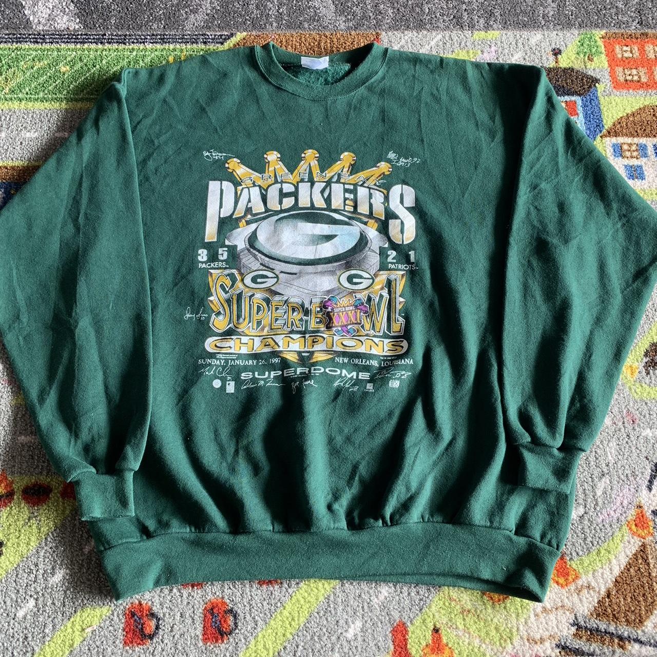 vintage 1997 packers vs. patriots new orleans - Depop