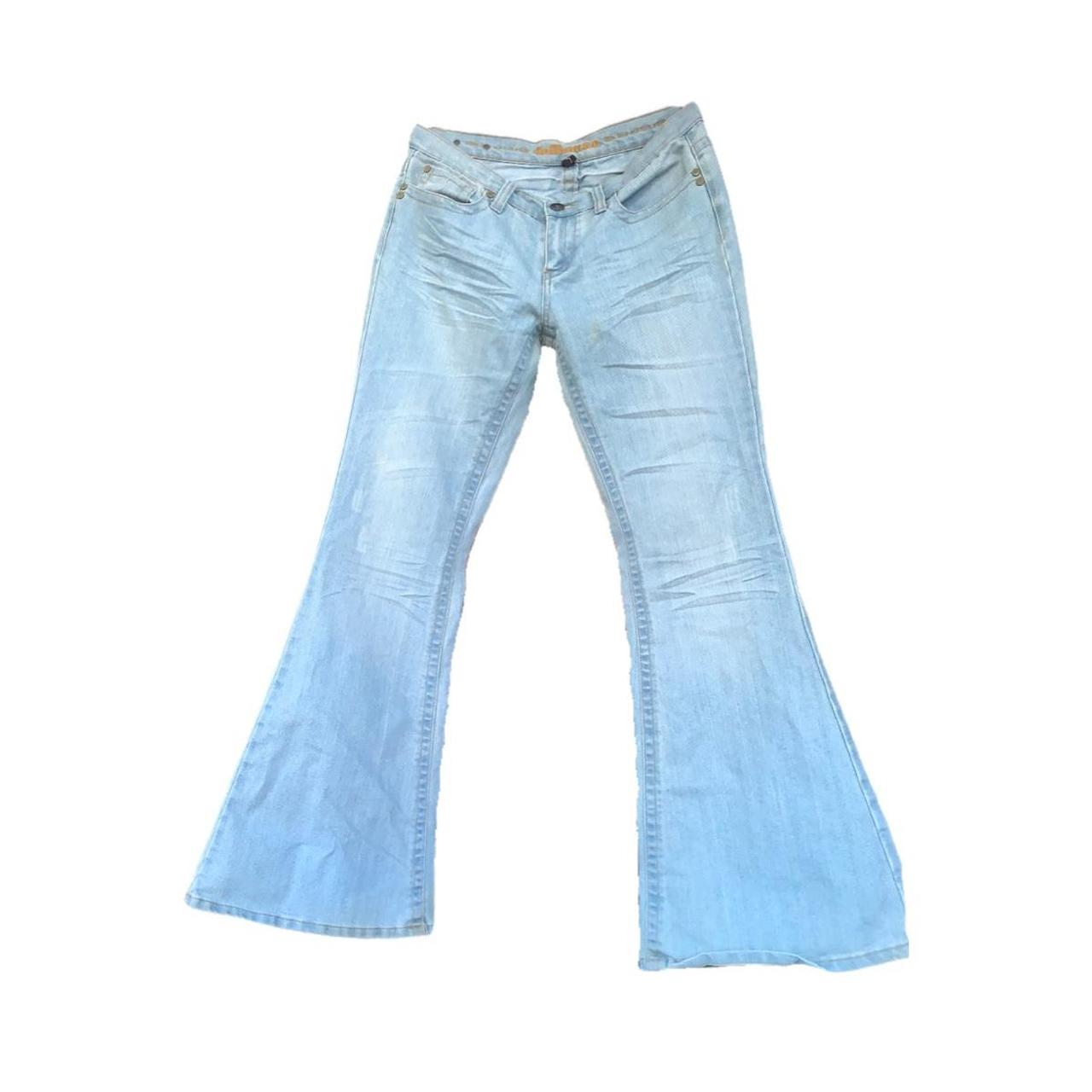 Dollhouse low rise flares light denim Size... Depop