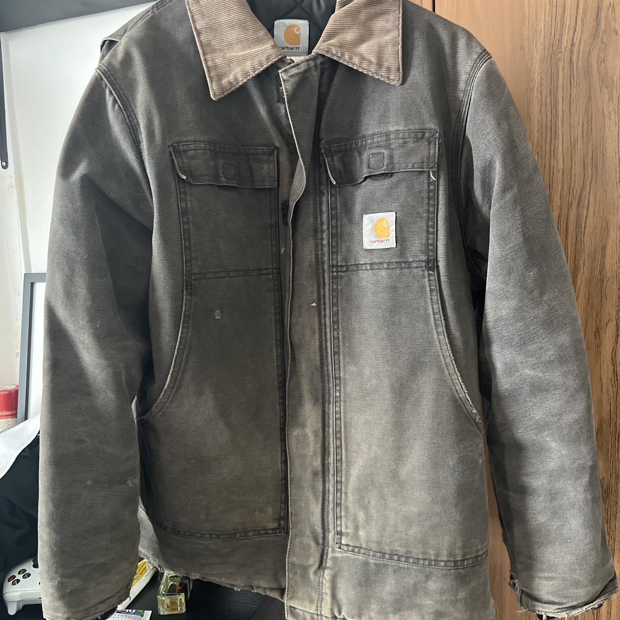 Carhartt chore jacket. Olive green/ grey is the best... - Depop