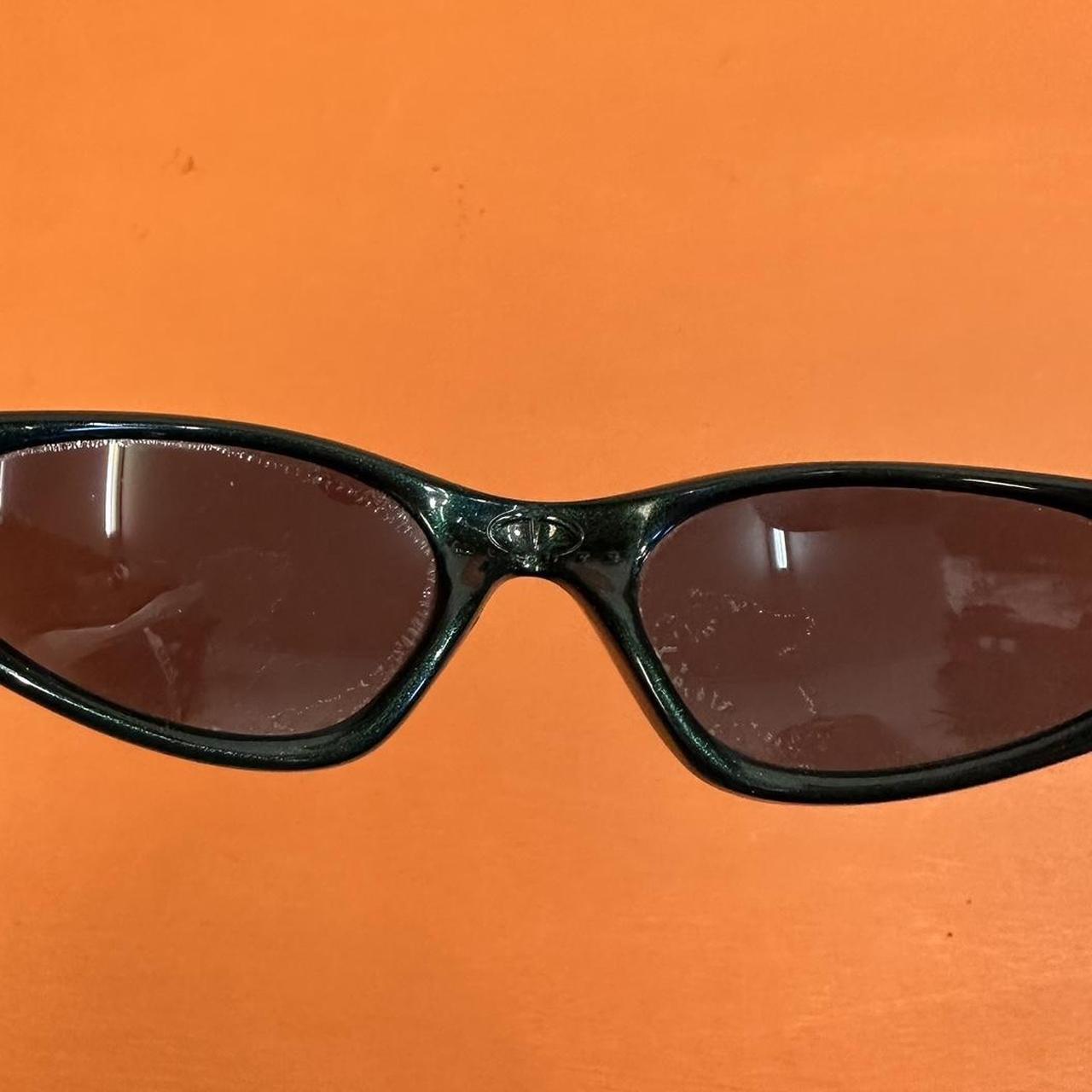 Oakley Men's Green and Yellow Sunglasses Depop