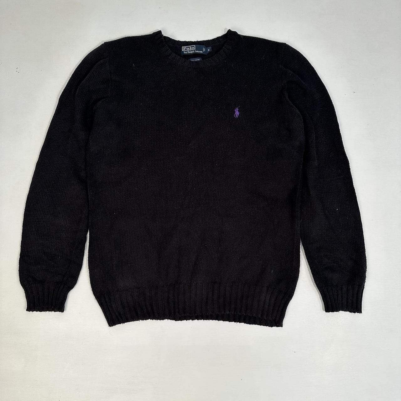 Polo Ralph Lauren Black Jumper Classic knitted... - Depop