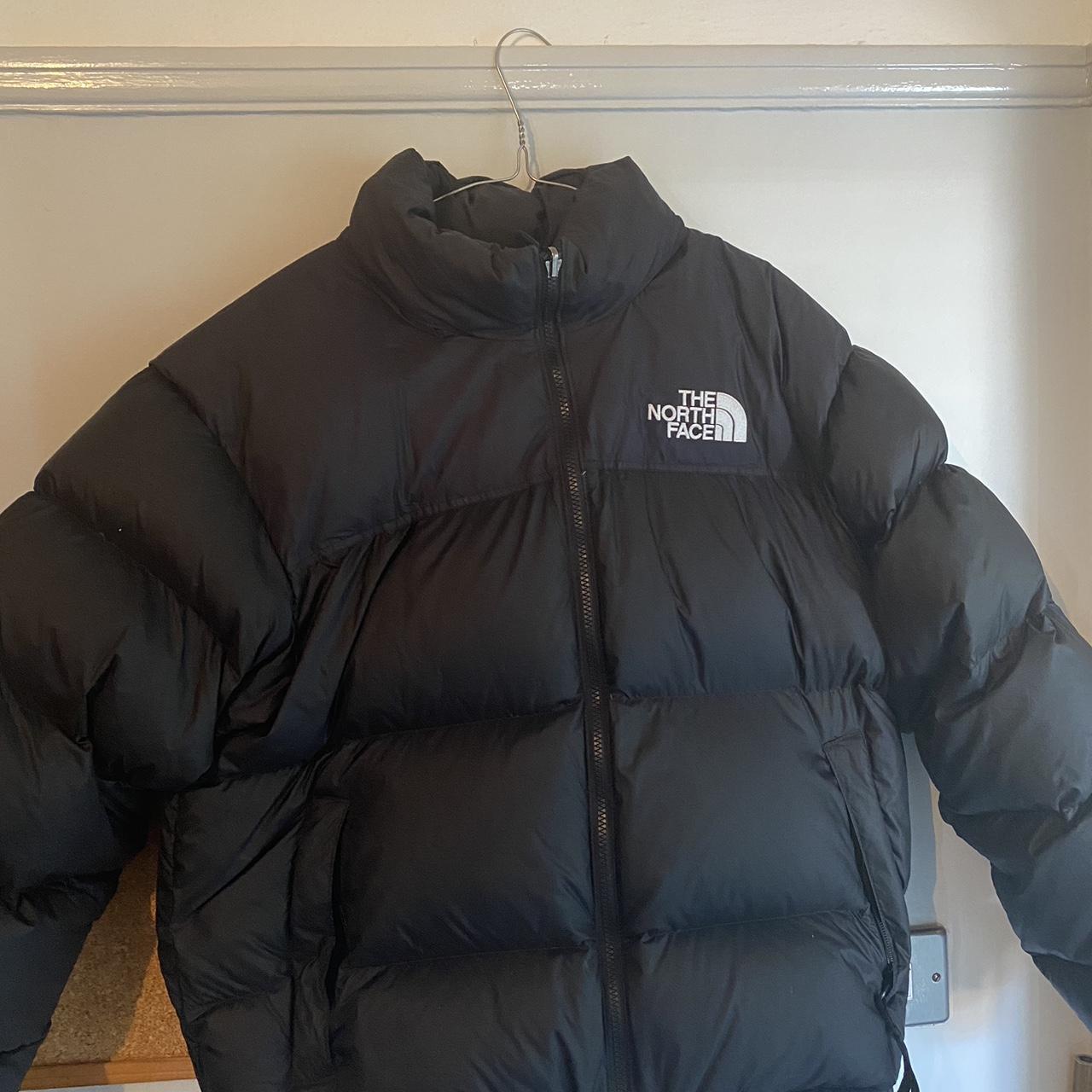 Black North Face puffer jacket Mens Large will fit... - Depop