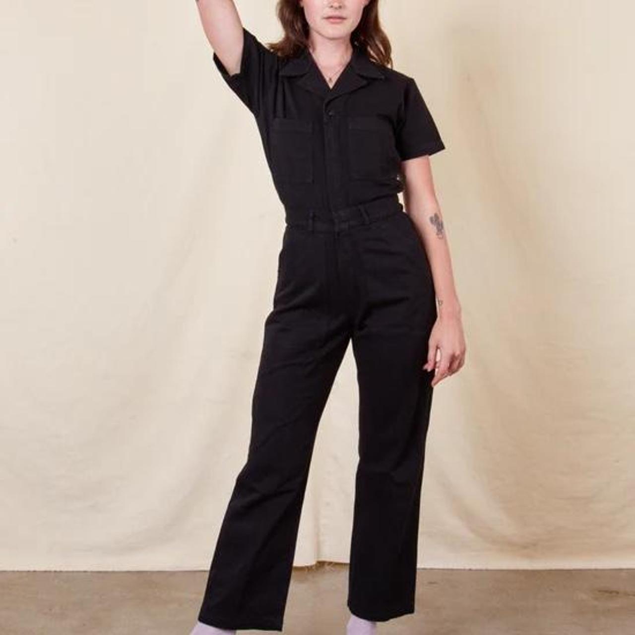 Big Bud Press Short-sleeve jumpsuit in Black - Depop