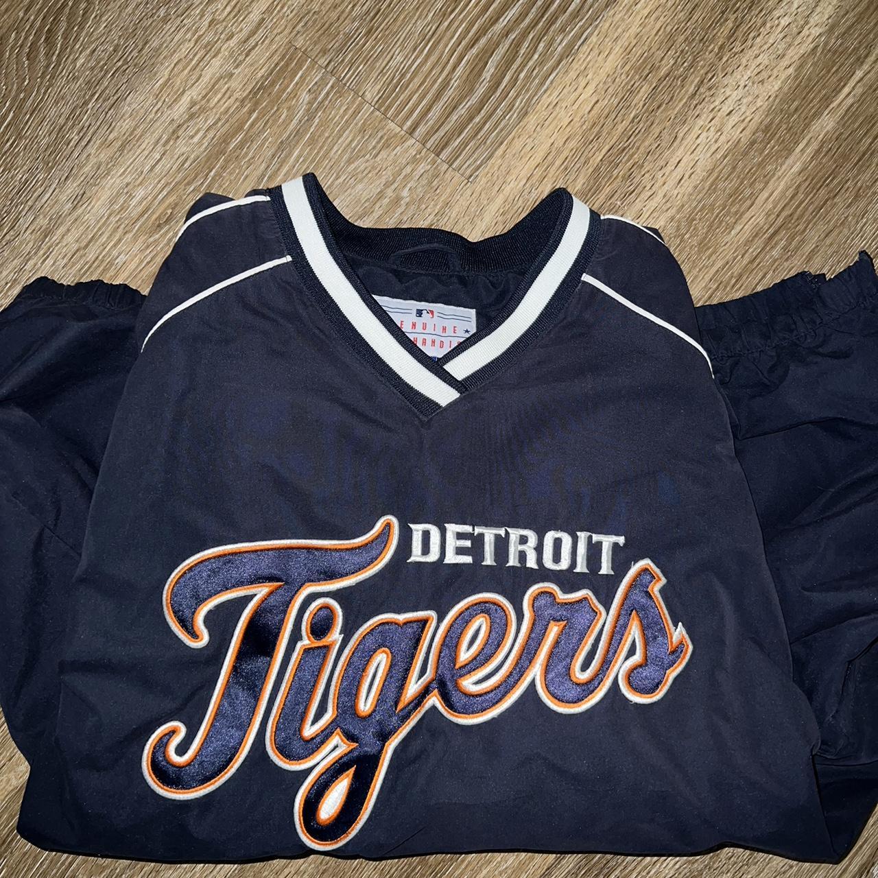Vintage Detroit Tigers pullover -XL - Depop