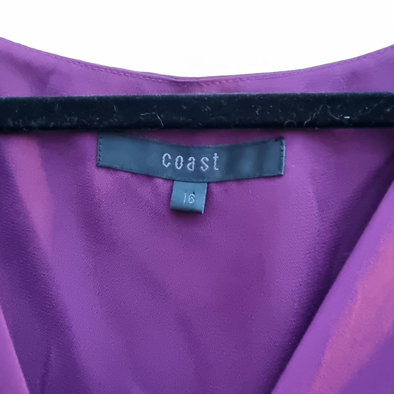 COAST Purple Chiffon Dress Size 16 Depop
