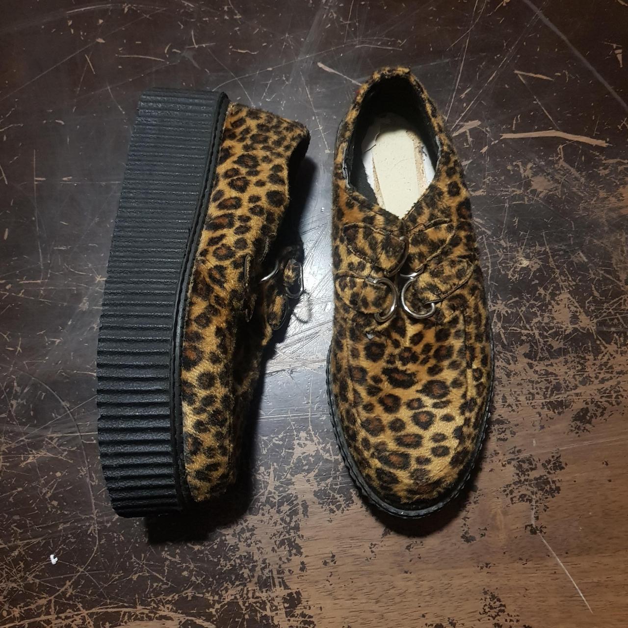 Vintage Underground Fuzzy Leopard Platforms newest