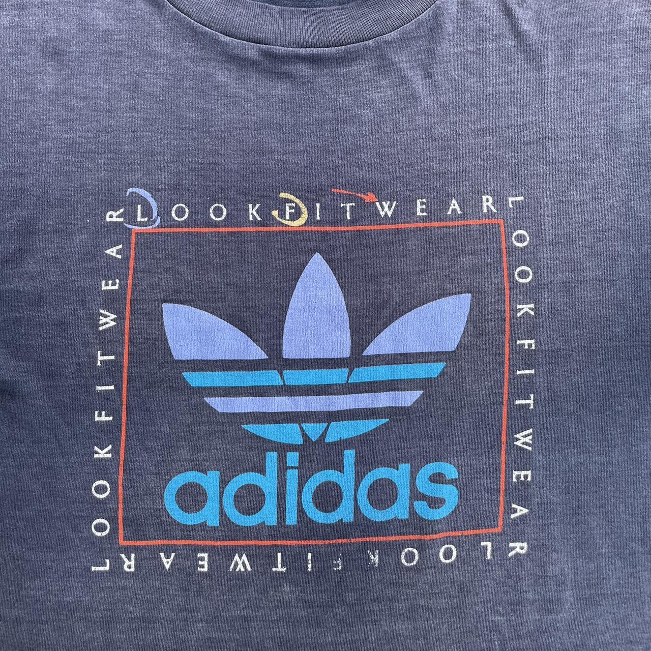 Adidas Men's Blue and Navy T-shirt | Depop