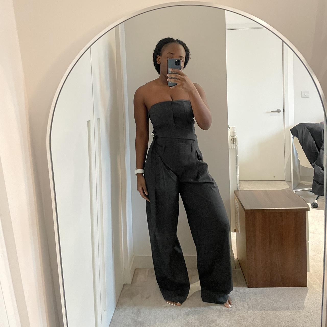 Bershka dark grey striped sleeveless tailored Depop