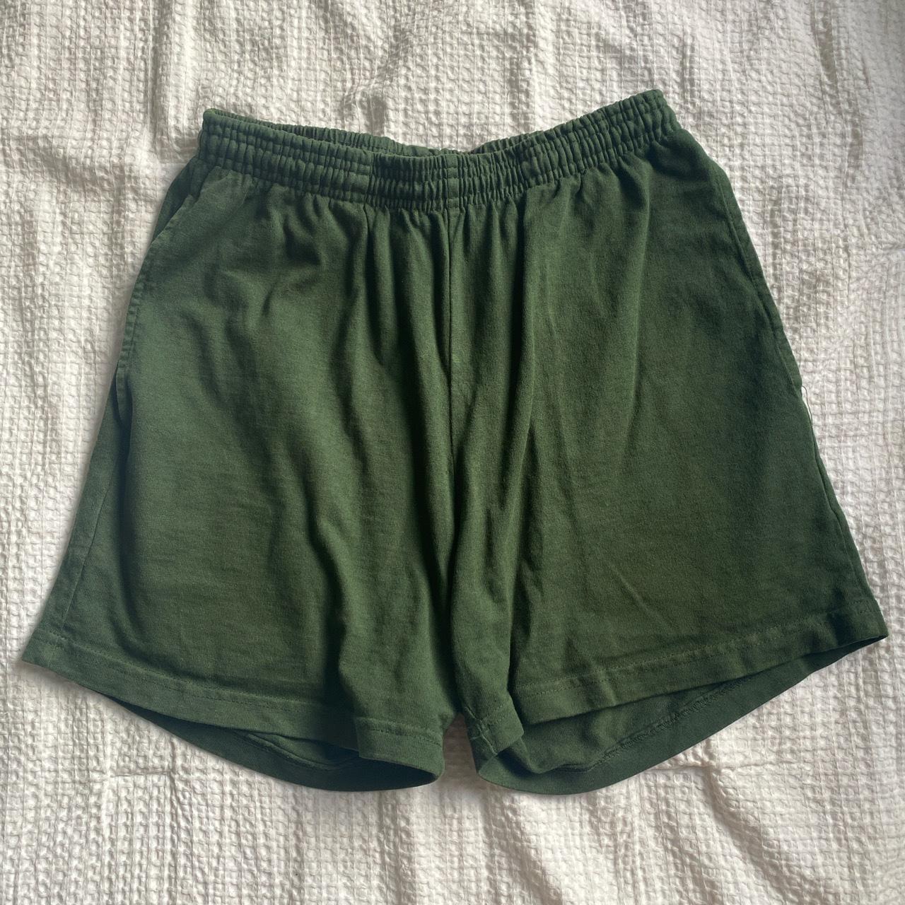 Los Angeles Apparel Green Shorts - Depop