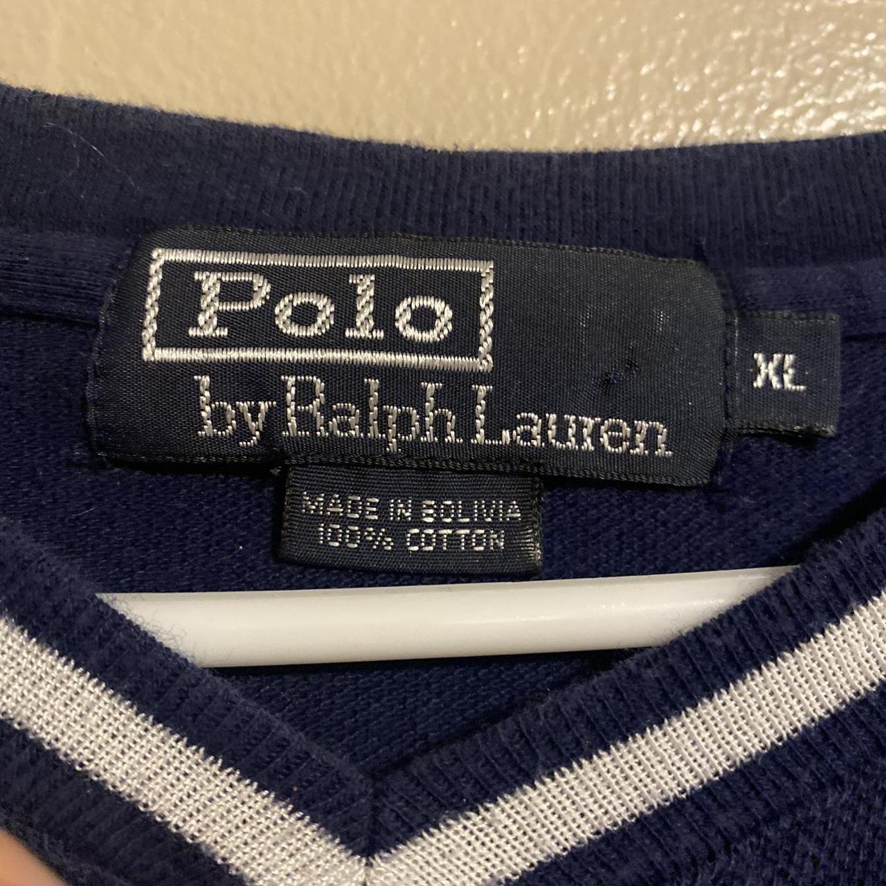 Vintage Polo Ralph Lauren v-neck Extra Large Fairly... - Depop