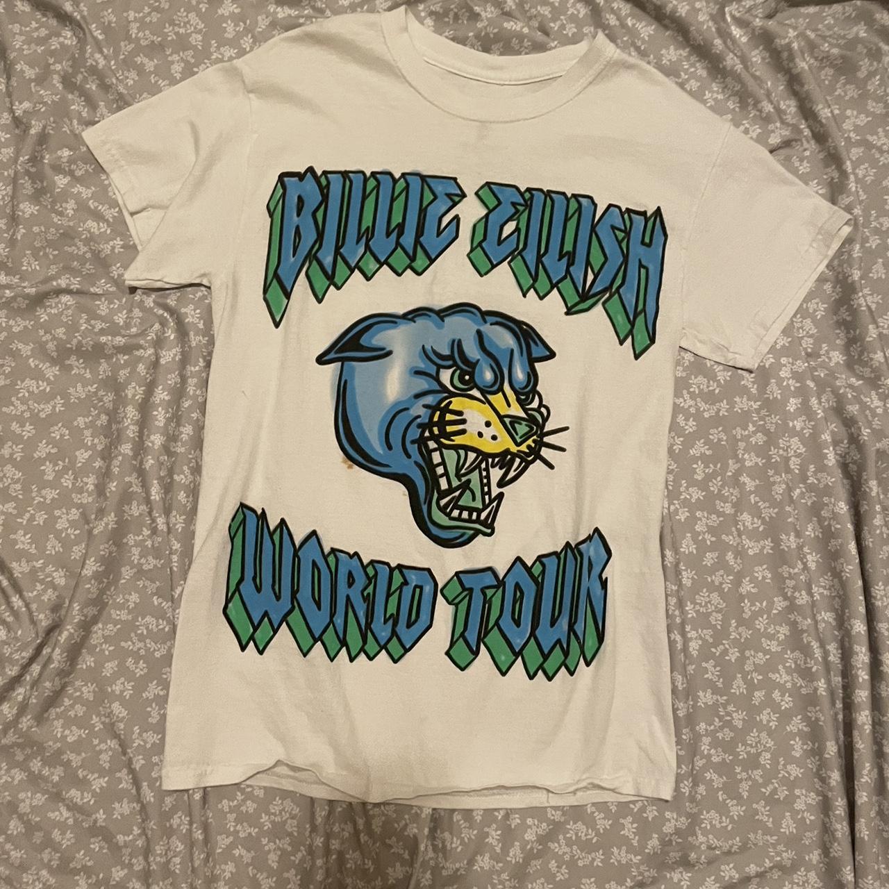 Billie Eilish 2019 World Tour Merch shirt size... - Depop